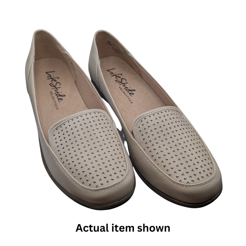 NEW LifeStride India Comfort Velocity 2.0 Loafers 7.5W Almond Milk